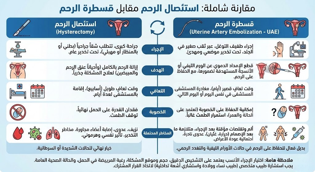 الفرق بين استئصال الرحم وقسطرة الرحم: كيف تختاري الأنسب؟