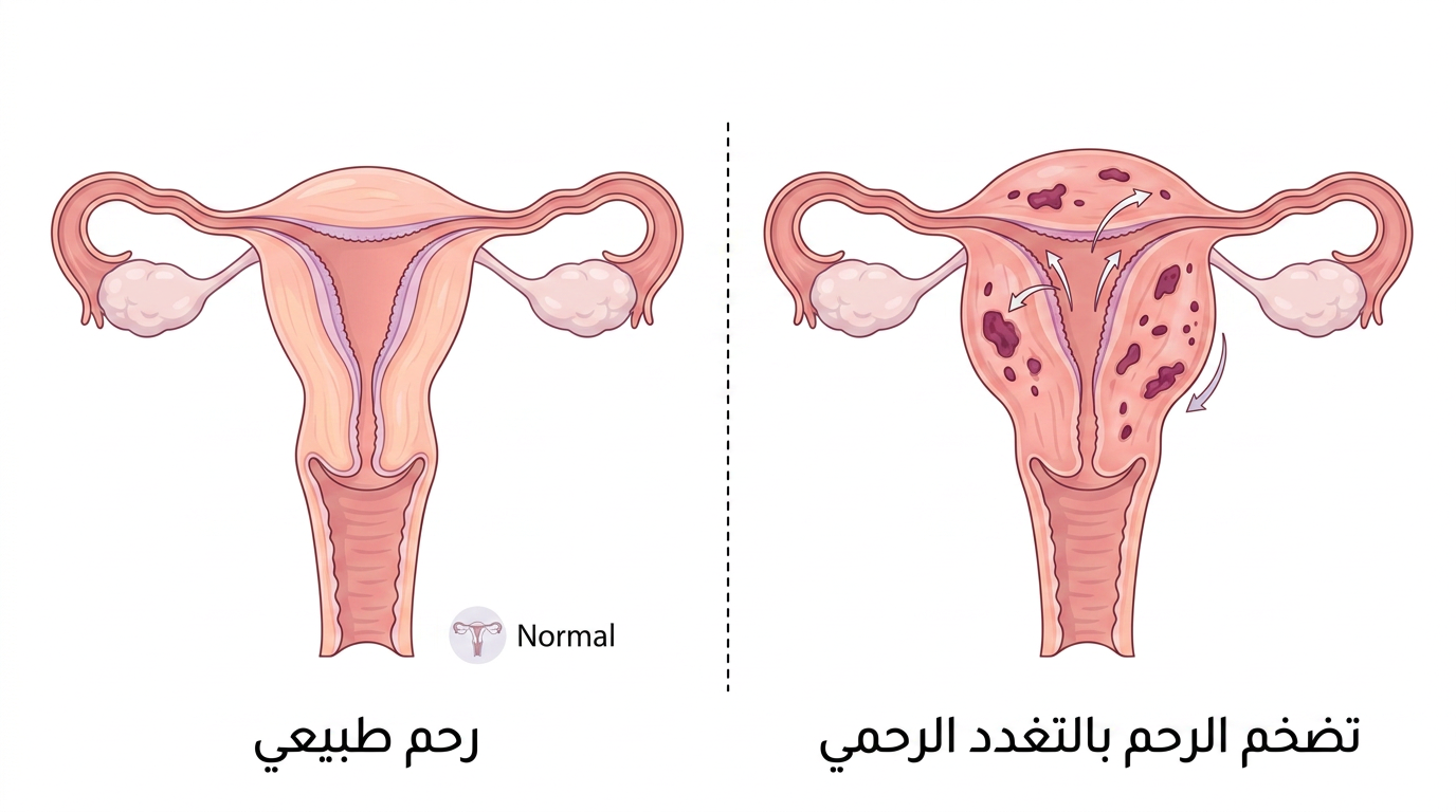 هل التغدد الرحمي يزيد الوزن